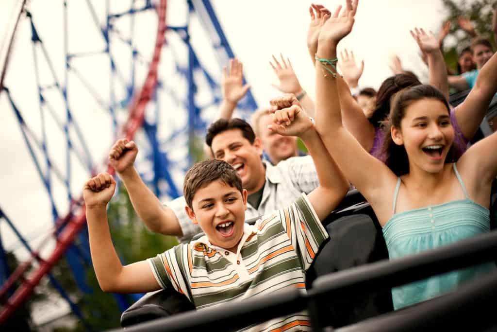 Two Double Beds with Sleeper Sofa people riding a roller coaster