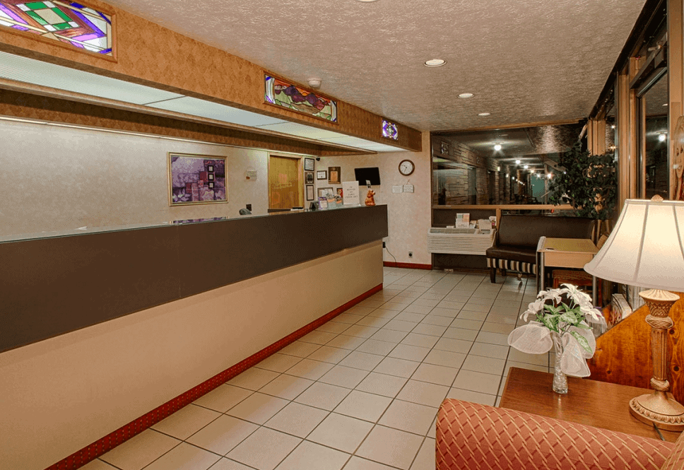 Vacation Lodge check-in desk