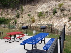 picnic area with grills