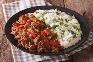 cuban shredded beef and rice