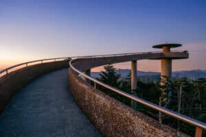 Clingmans Dome Observation Tower at dawn