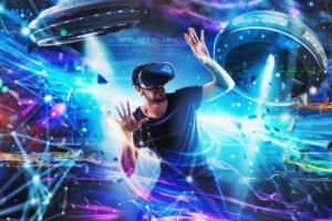 boy in space during virtual reality